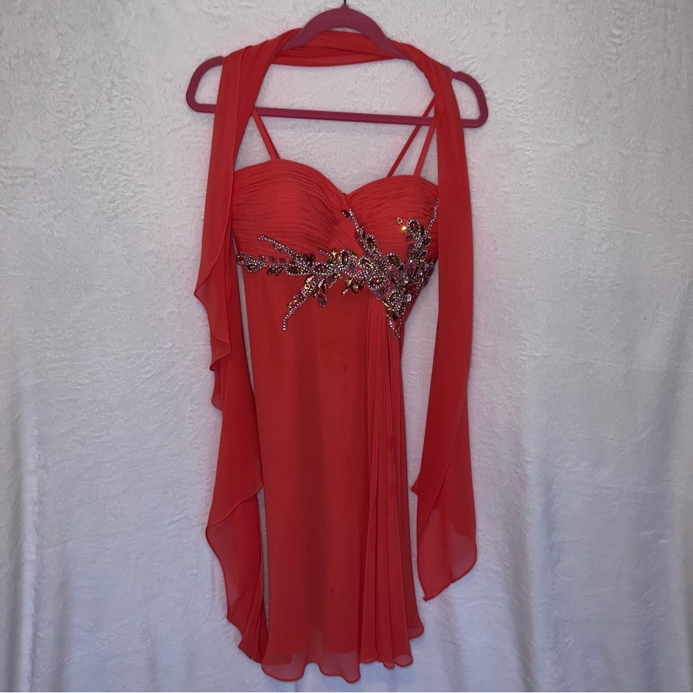 *SOLD* Embellished Mini with Shawl🍊💎